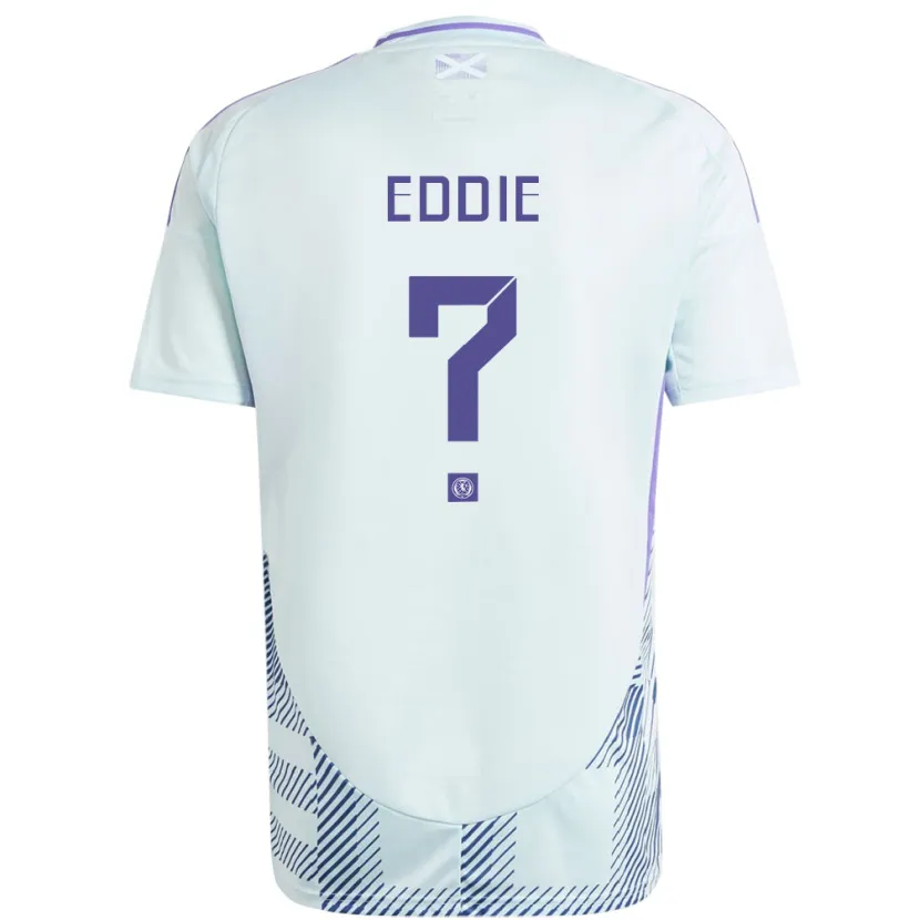 Danxen Uomo Maglia Scotland Leah Eddie #0 Blu Menta Chiaro Kit Gara Away 24-26 Maglietta