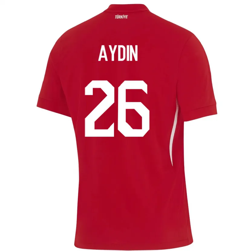 Danxen Uomo Maglia Turchia Oğuz Aydın #26 Rosso Kit Gara Away 24-26 Maglietta