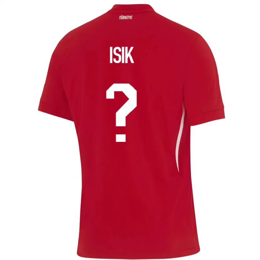 Danxen Uomo Maglia Turchia Emre Işık #0 Rosso Kit Gara Away 24-26 Maglietta
