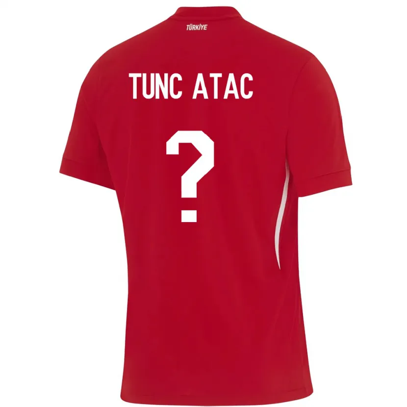 Danxen Uomo Maglia Turchia Arin Tunç Ataç #0 Rosso Kit Gara Away 24-26 Maglietta