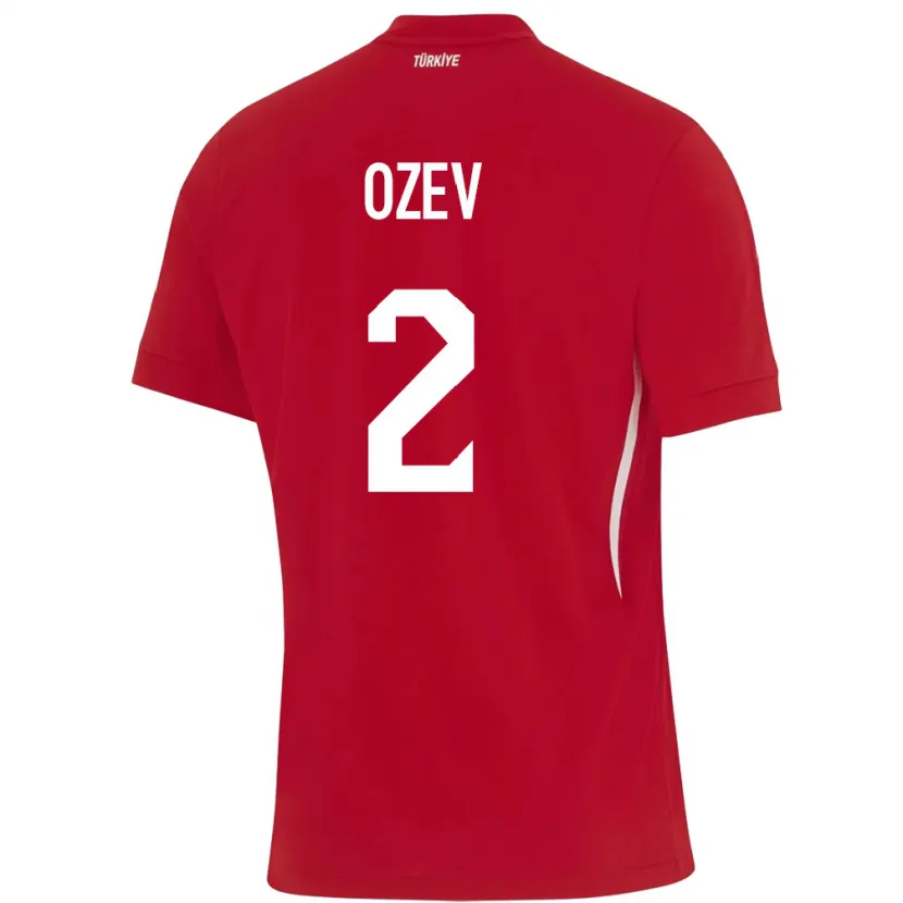 Danxen Uomo Maglia Turchia Ümran Özev #2 Rosso Kit Gara Away 24-26 Maglietta