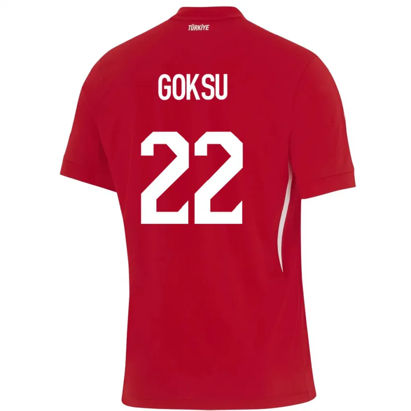 Danxen Uomo Maglia Turchia Yasam Göksu #22 Rosso Kit Gara Away 24-26 Maglietta