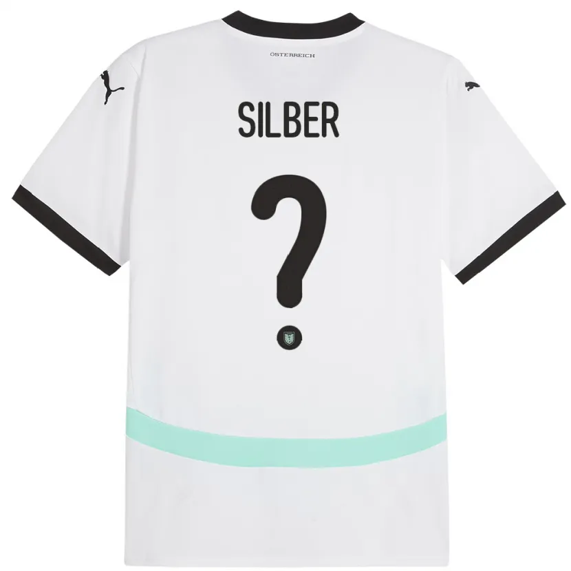 Danxen Uomo Maglia Austria Fabian Silber #0 Bianco Kit Gara Away 24-26 Maglietta