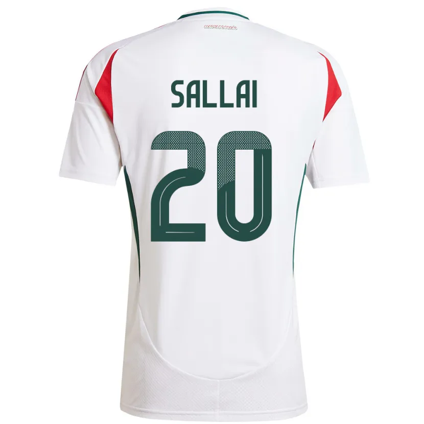 Danxen Uomo Maglia Ungheria Roland Sallai #20 Bianco Kit Gara Away 24-26 Maglietta
