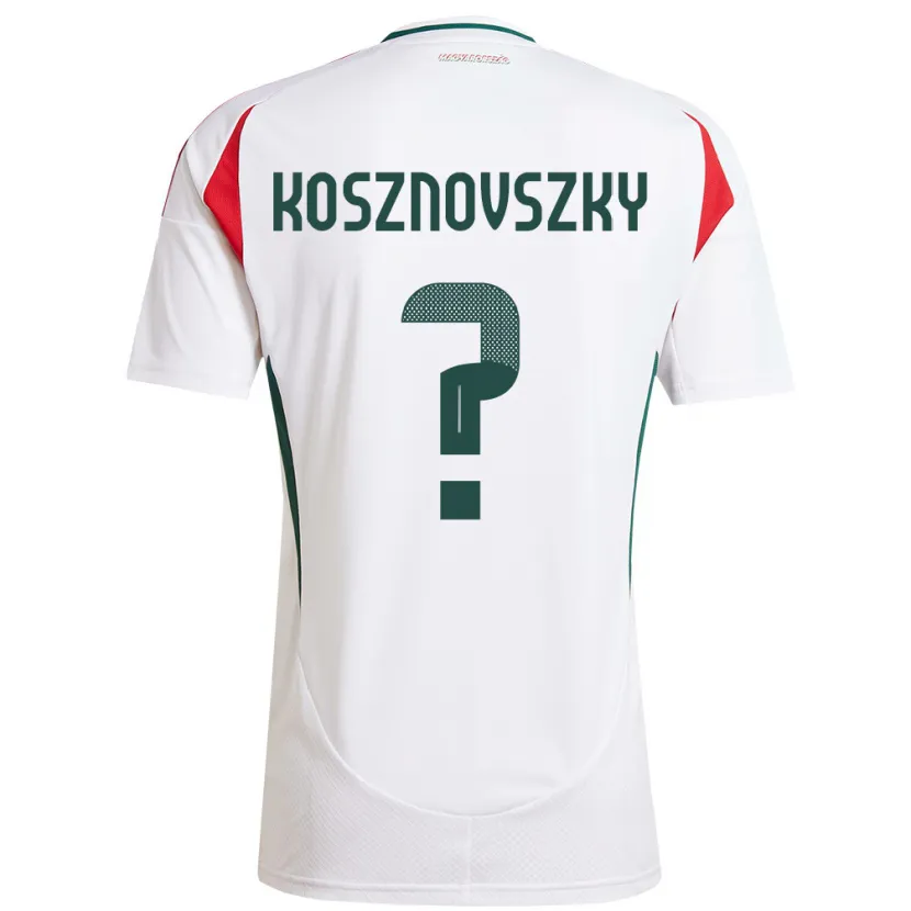 Danxen Uomo Maglia Ungheria Márk Kosznovszky #0 Bianco Kit Gara Away 24-26 Maglietta
