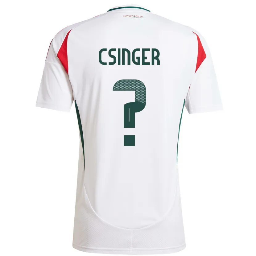 Danxen Uomo Maglia Ungheria Márk Csinger #0 Bianco Kit Gara Away 24-26 Maglietta