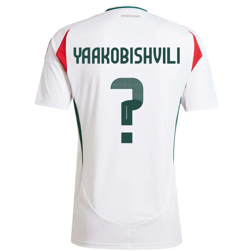 Danxen Uomo Maglia Ungheria Antal Yaakobishvili #0 Bianco Kit Gara Away 24-26 Maglietta
