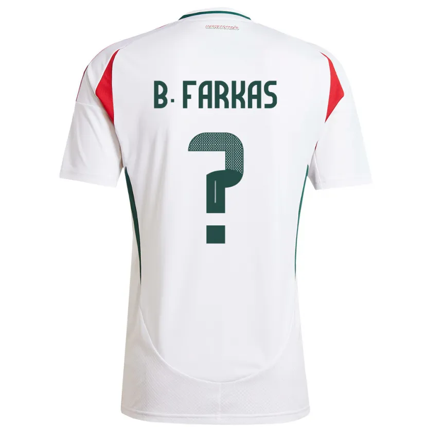 Danxen Uomo Maglia Ungheria Bendegúz Farkas #0 Bianco Kit Gara Away 24-26 Maglietta
