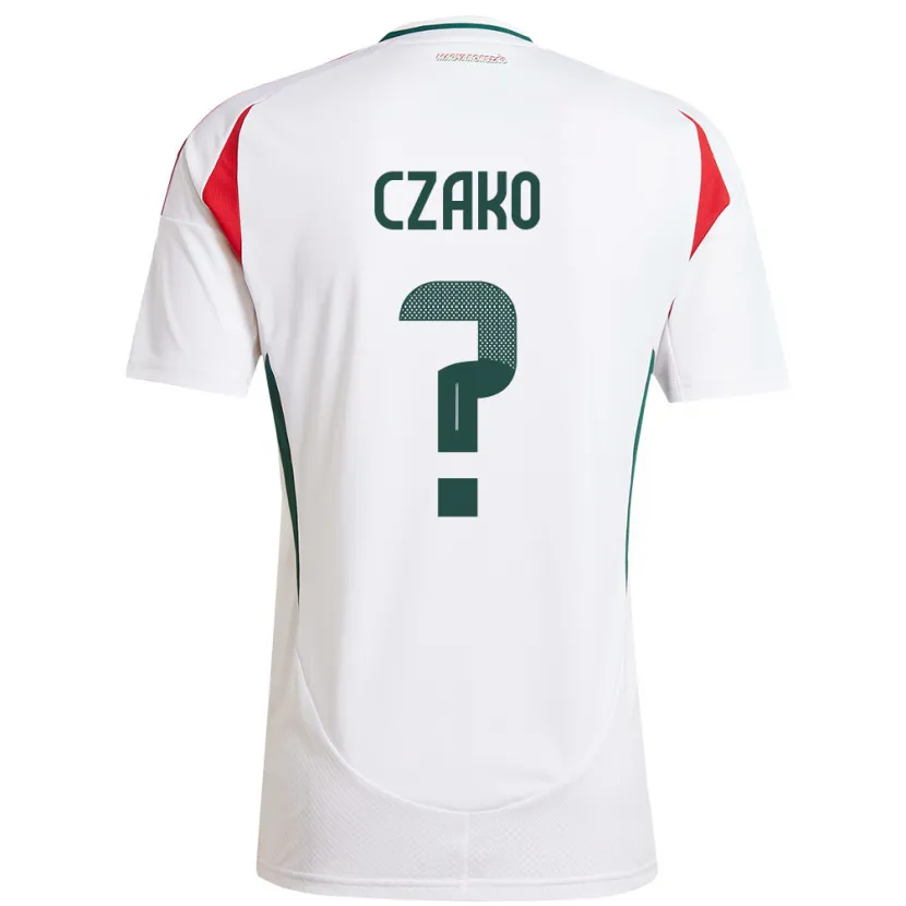 Danxen Uomo Maglia Ungheria Milán Czakó #0 Bianco Kit Gara Away 24-26 Maglietta