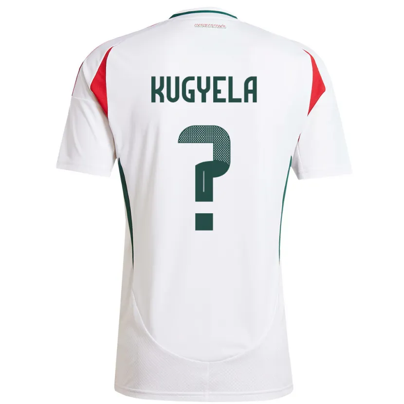 Danxen Uomo Maglia Ungheria Zalán Kugyela #0 Bianco Kit Gara Away 24-26 Maglietta