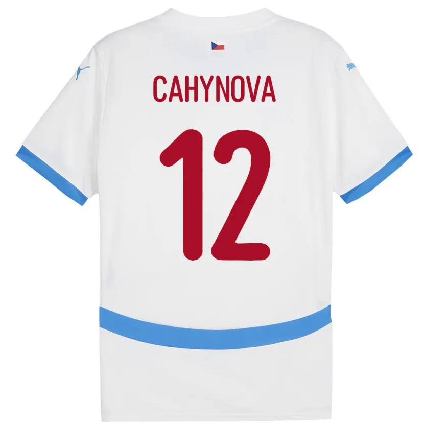 Danxen Uomo Maglia Cechia Klára Cahynová #12 Bianco Kit Gara Away 24-26 Maglietta