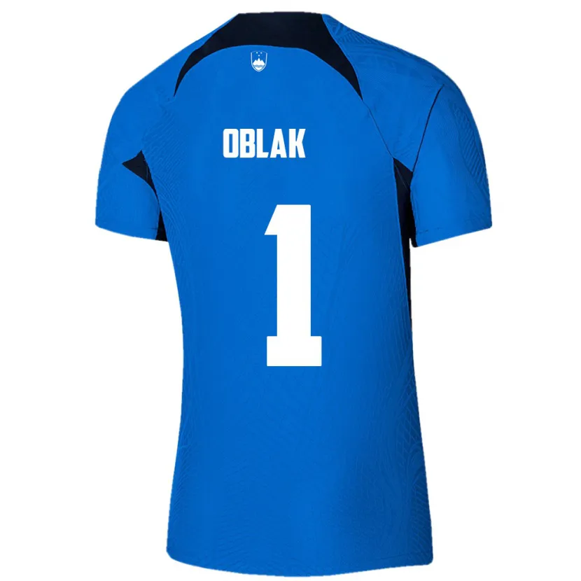 Danxen Uomo Maglia Slovenia Jan Oblak #1 Blu Kit Gara Away 24-26 Maglietta