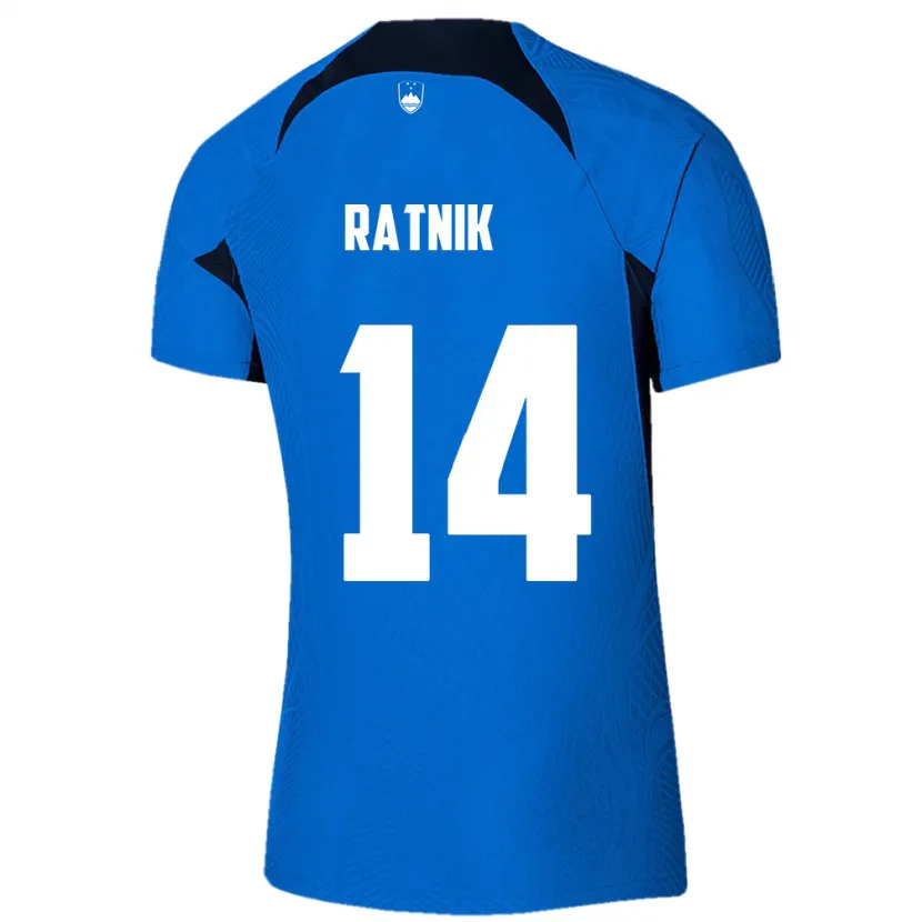 Danxen Uomo Maglia Slovenia Marcel Ratnik #14 Blu Kit Gara Away 24-26 Maglietta