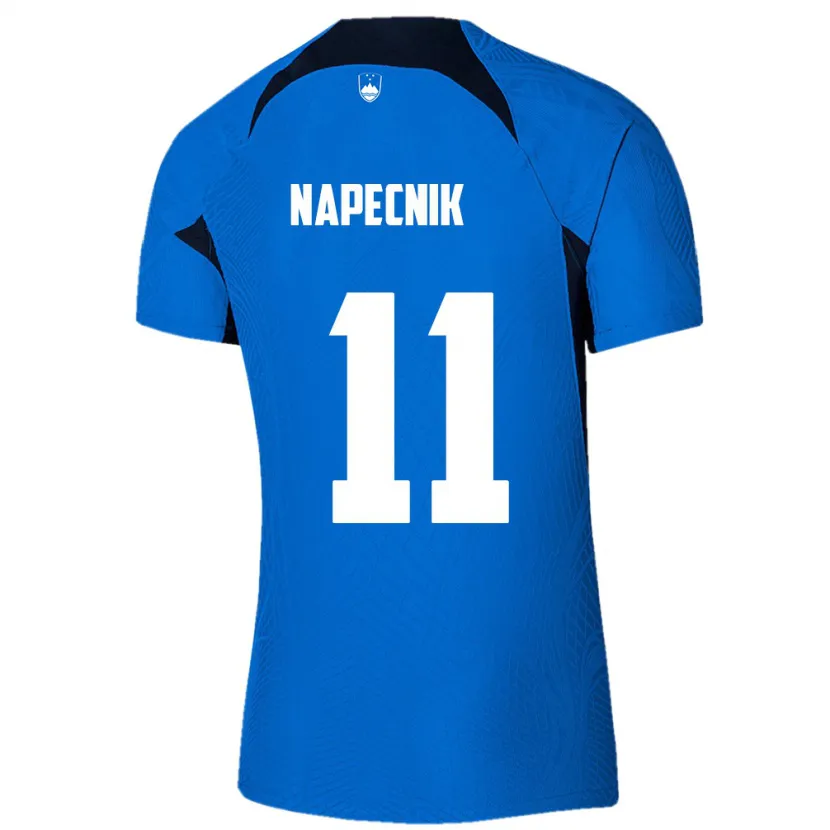 Danxen Uomo Maglia Slovenia Gal Napecnik #11 Blu Kit Gara Away 24-26 Maglietta