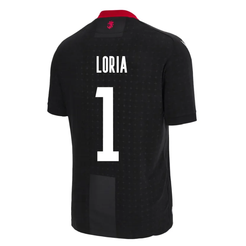 Danxen Uomo Maglia Georgia Giorgi Loria #1 Nero Kit Gara Away 24-26 Maglietta