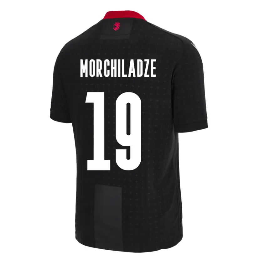 Danxen Uomo Maglia Georgia Tornike Morchiladze #19 Nero Kit Gara Away 24-26 Maglietta