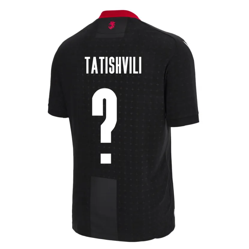 Danxen Uomo Maglia Georgia Sandro Tatishvili #0 Nero Kit Gara Away 24-26 Maglietta