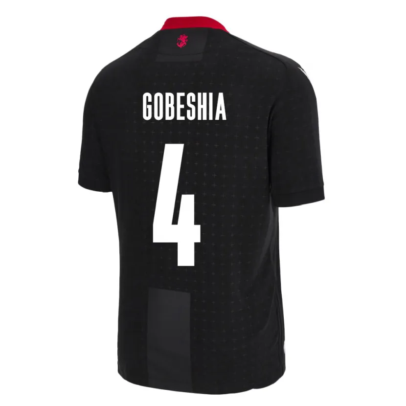 Danxen Uomo Maglia Georgia Tengo Gobeshia #4 Nero Kit Gara Away 24-26 Maglietta