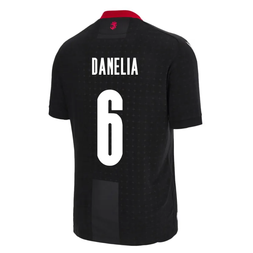 Danxen Uomo Maglia Georgia Natia Danelia #6 Nero Kit Gara Away 24-26 Maglietta