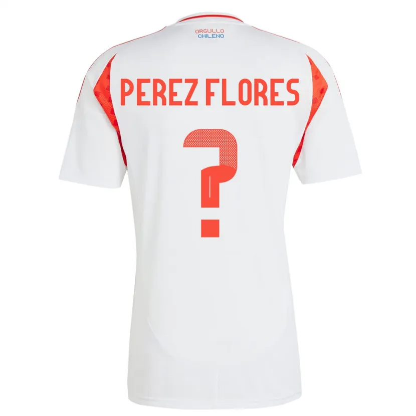 Danxen Uomo Maglia Cile Benjamín Pérez Flores #0 Bianco Kit Gara Away 24-26 Maglietta