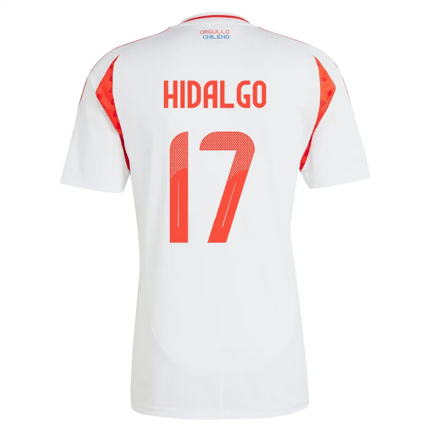 Danxen Uomo Maglia Cile Fernanda Hidalgo #17 Bianco Kit Gara Away 24-26 Maglietta