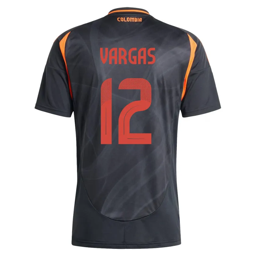 Danxen Uomo Maglia Colombia Camilo Vargas #12 Nero Kit Gara Away 24-26 Maglietta