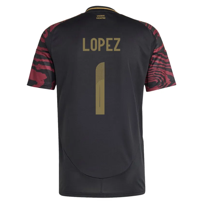 Danxen Uomo Maglia Perù Karla Lopez #1 Nero Kit Gara Away 24-26 Maglietta