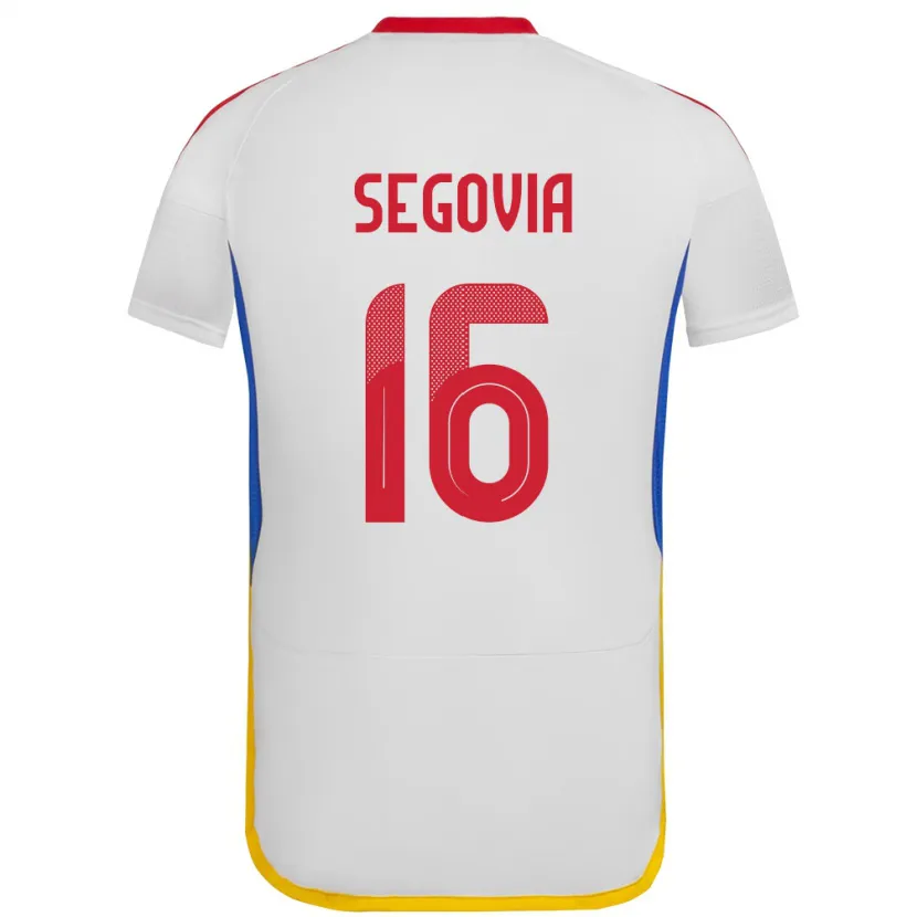 Danxen Uomo Maglia Venezuela Telasco Segovia #16 Bianco Kit Gara Away 24-26 Maglietta