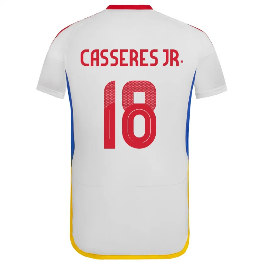 Danxen Uomo Maglia Venezuela Cristian Cásseres Jr. #18 Bianco Kit Gara Away 24-26 Maglietta