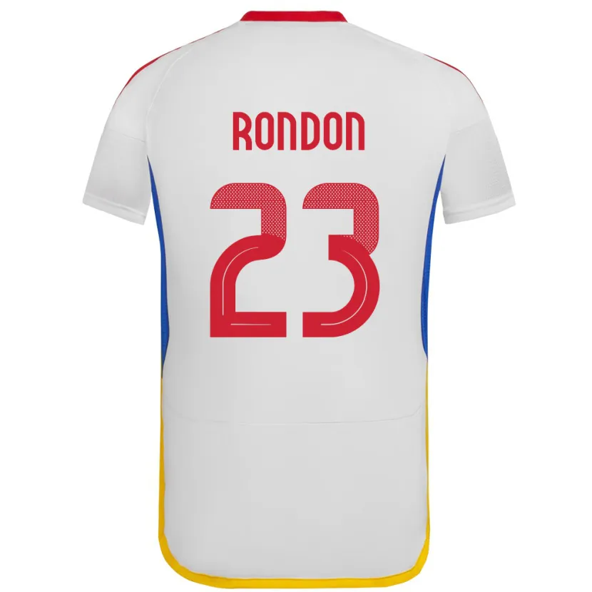 Danxen Uomo Maglia Venezuela Salomón Rondón #23 Bianco Kit Gara Away 24-26 Maglietta