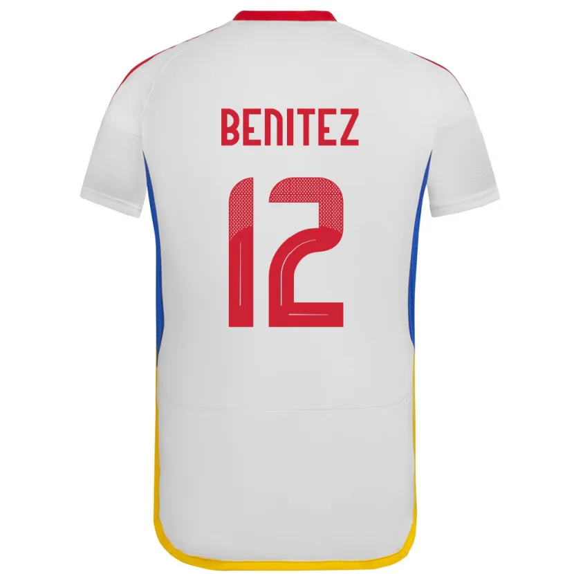 Danxen Uomo Maglia Venezuela Frankarlos Benítez #12 Bianco Kit Gara Away 24-26 Maglietta