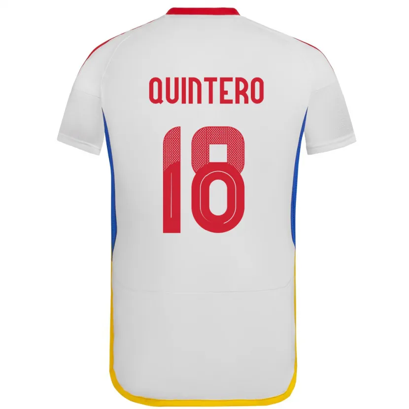 Danxen Uomo Maglia Venezuela Jesús Quintero #18 Bianco Kit Gara Away 24-26 Maglietta