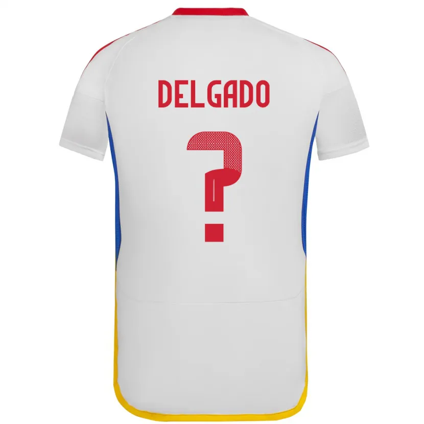 Danxen Uomo Maglia Venezuela Álex Delgado #0 Bianco Kit Gara Away 24-26 Maglietta