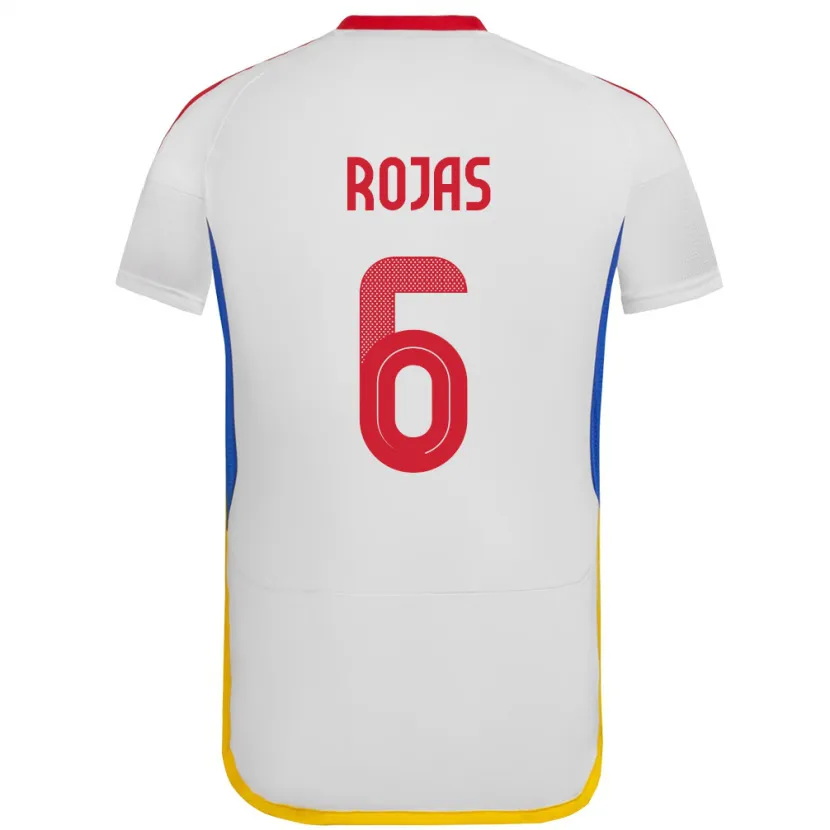 Danxen Uomo Maglia Venezuela Carlos Rojas #6 Bianco Kit Gara Away 24-26 Maglietta