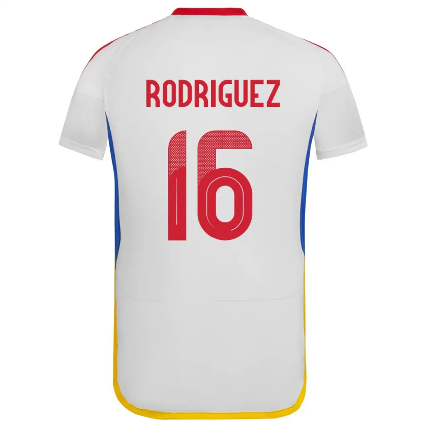 Danxen Uomo Maglia Venezuela Arianna Rodríguez #16 Bianco Kit Gara Away 24-26 Maglietta