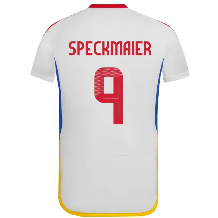 Danxen Uomo Maglia Venezuela Mariana Speckmaier #9 Bianco Kit Gara Away 24-26 Maglietta
