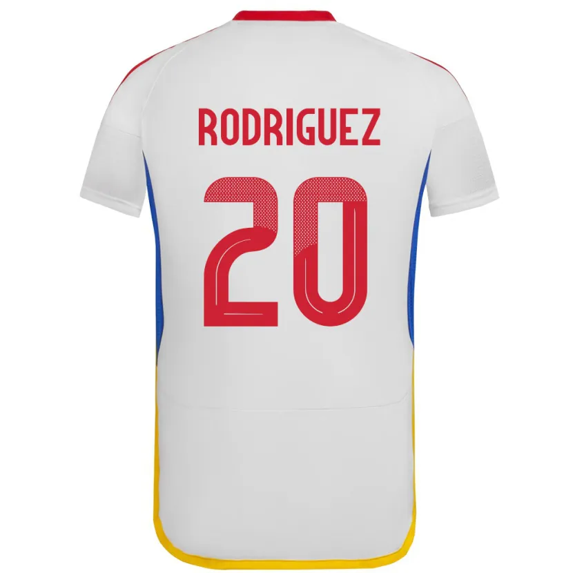 Danxen Uomo Maglia Venezuela Dayana Rodríguez #20 Bianco Kit Gara Away 24-26 Maglietta