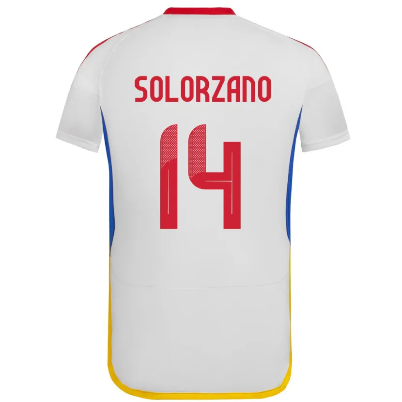 Danxen Uomo Maglia Venezuela Fabiola Solórzano #14 Bianco Kit Gara Away 24-26 Maglietta