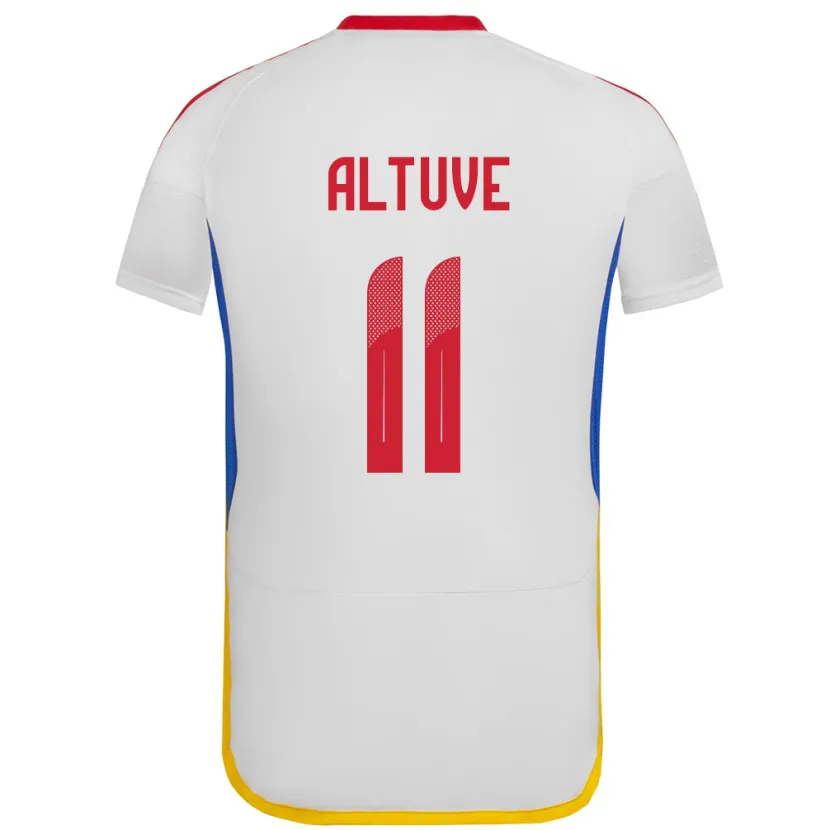 Danxen Uomo Maglia Venezuela Oriana Altuve #11 Bianco Kit Gara Away 24-26 Maglietta