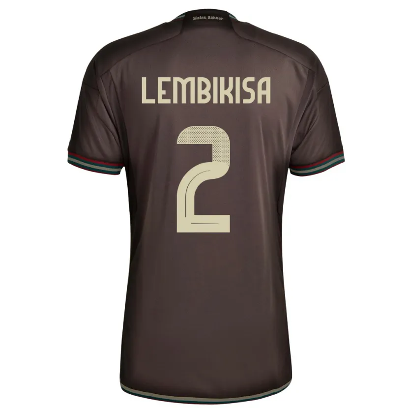 Danxen Uomo Maglia Giamaica Dexter Lembikisa #2 Marrone Notte Kit Gara Away 24-26 Maglietta