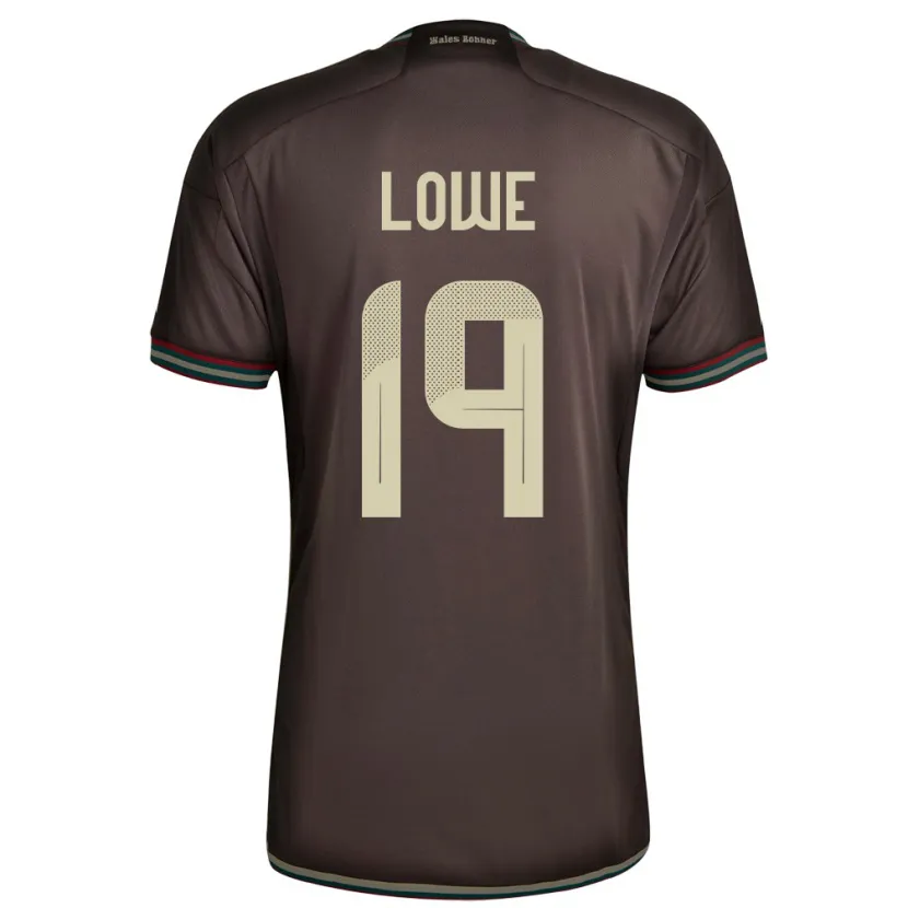 Danxen Uomo Maglia Giamaica Jamal Lowe #19 Marrone Notte Kit Gara Away 24-26 Maglietta