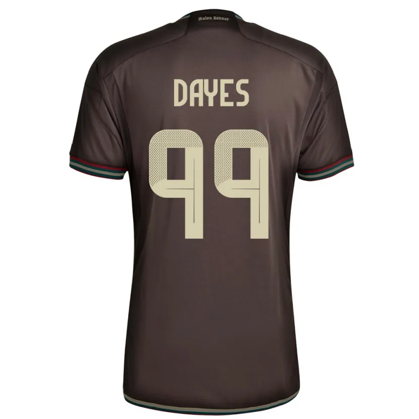 Danxen Uomo Maglia Giamaica Malikae Dayes #99 Marrone Notte Kit Gara Away 24-26 Maglietta