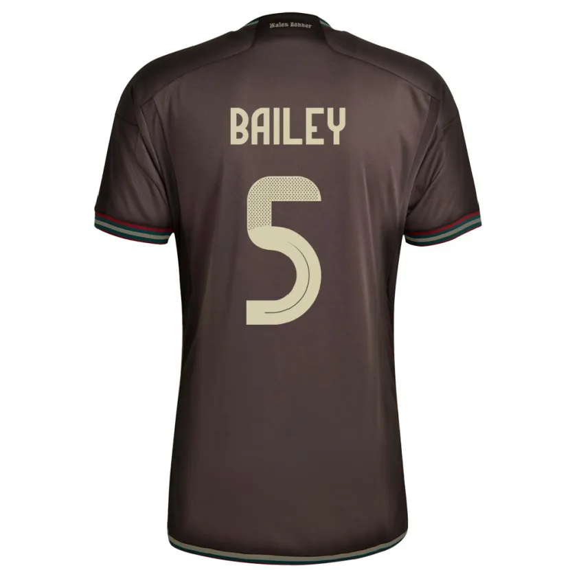 Danxen Uomo Maglia Giamaica Jade Bailey #5 Marrone Notte Kit Gara Away 24-26 Maglietta