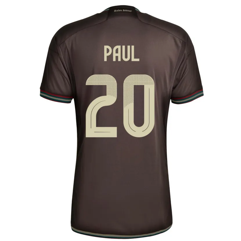 Danxen Uomo Maglia Giamaica Lachante Paul #20 Marrone Notte Kit Gara Away 24-26 Maglietta