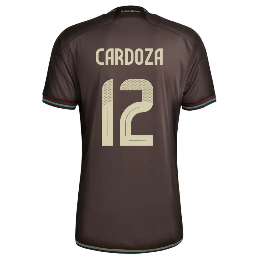 Danxen Uomo Maglia Giamaica Naya Cardoza #12 Marrone Notte Kit Gara Away 24-26 Maglietta