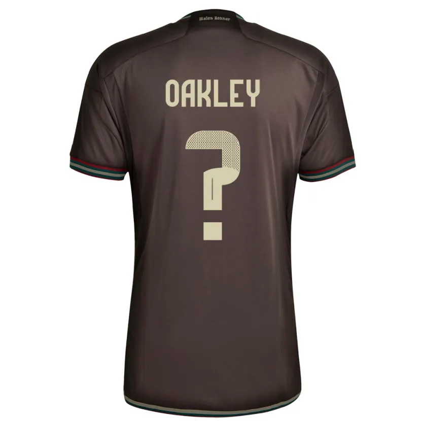 Danxen Uomo Maglia Giamaica Katie Oakley #0 Marrone Notte Kit Gara Away 24-26 Maglietta