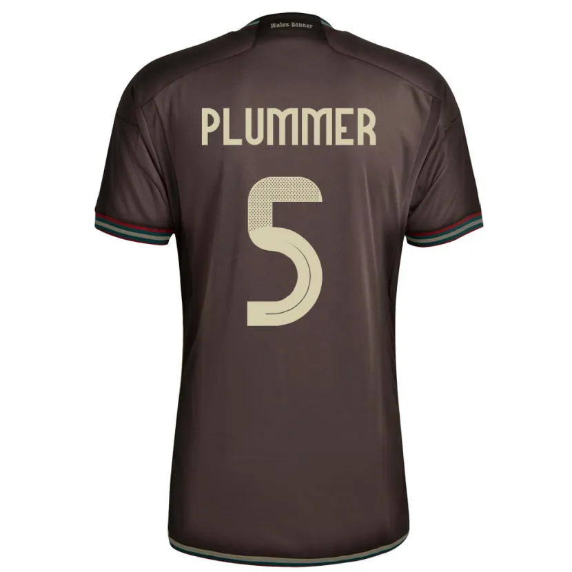 Danxen Uomo Maglia Giamaica Konya Plummer #5 Marrone Notte Kit Gara Away 24-26 Maglietta