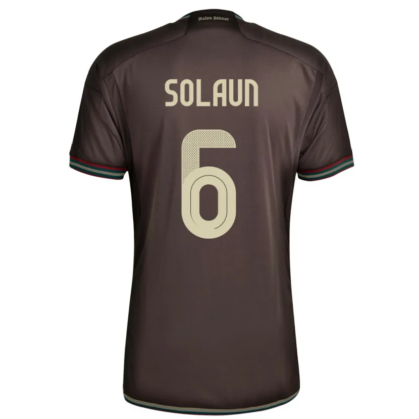 Danxen Uomo Maglia Giamaica Havana Solaun #6 Marrone Notte Kit Gara Away 24-26 Maglietta