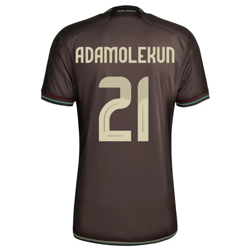Danxen Uomo Maglia Giamaica Olufolasade Adamolekun #21 Marrone Notte Kit Gara Away 24-26 Maglietta