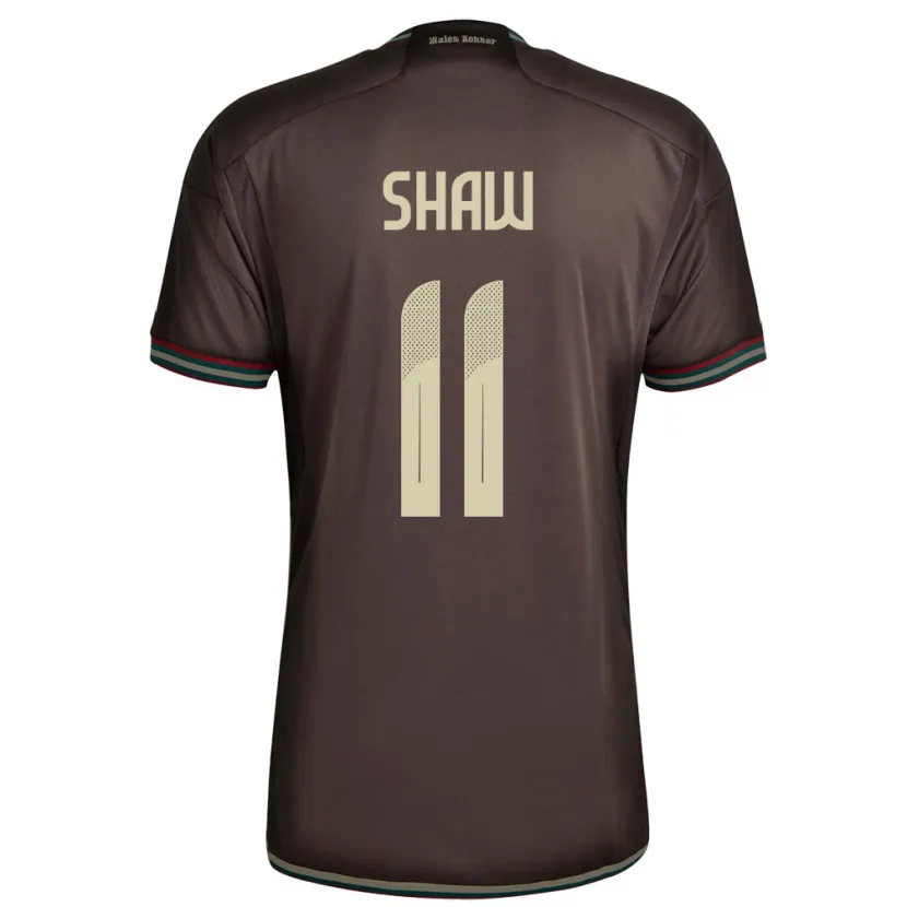 Danxen Uomo Maglia Giamaica Khadija Shaw #11 Marrone Notte Kit Gara Away 24-26 Maglietta